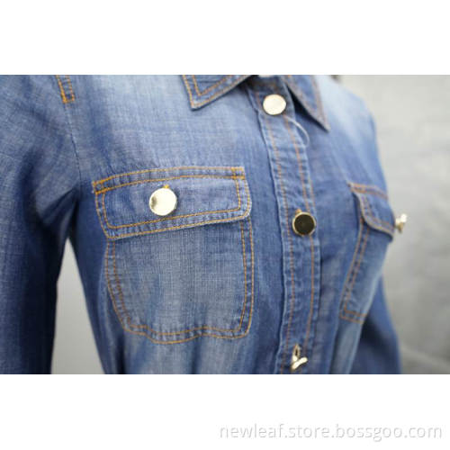 Ladies Belted Shirt Jacket